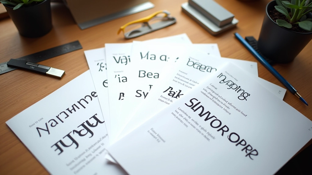 Typography samples showing different font sizes, weights, and spacing arrangements in a design system